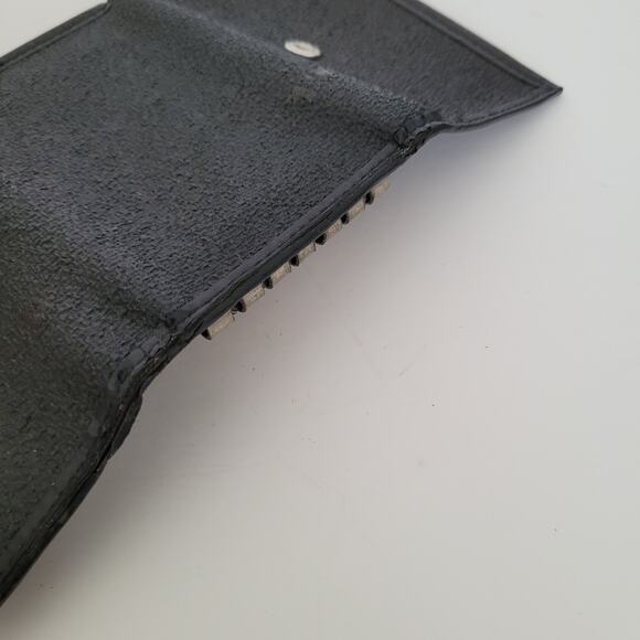 Dunhill Key Card Case Hooks Holder Wallet Logo Black Trifold Designer Coin Retro - Picture 6 of 12